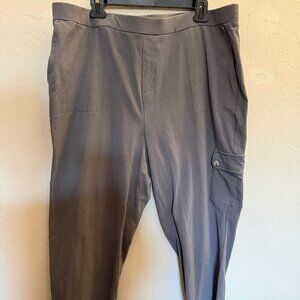 Susan Graver Weekend gray crop pants, 2XL